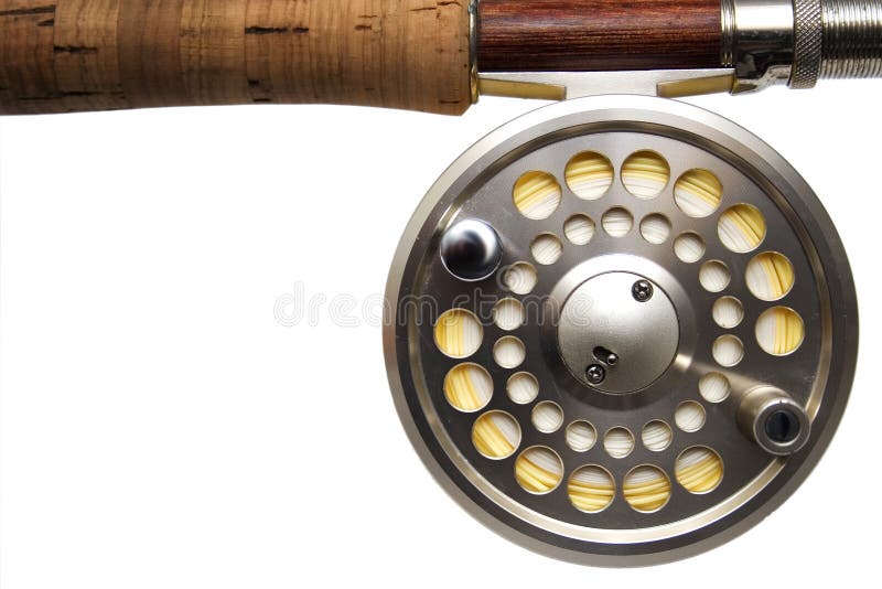 886 Fly Fishing Reel White Background Stock Photos - Free