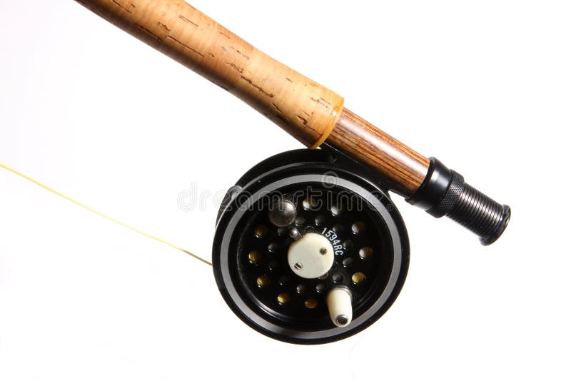 Fly Fishing Gear Rod and Reel Stock Photo - Image of pole, fishing: 29587592