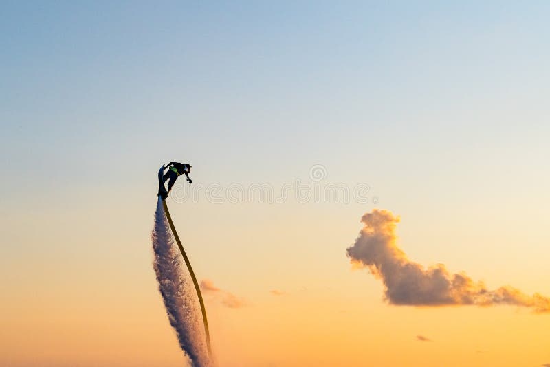 Flyboard Extreme, Man Flyboarding at Sunset, Key West South Florida
