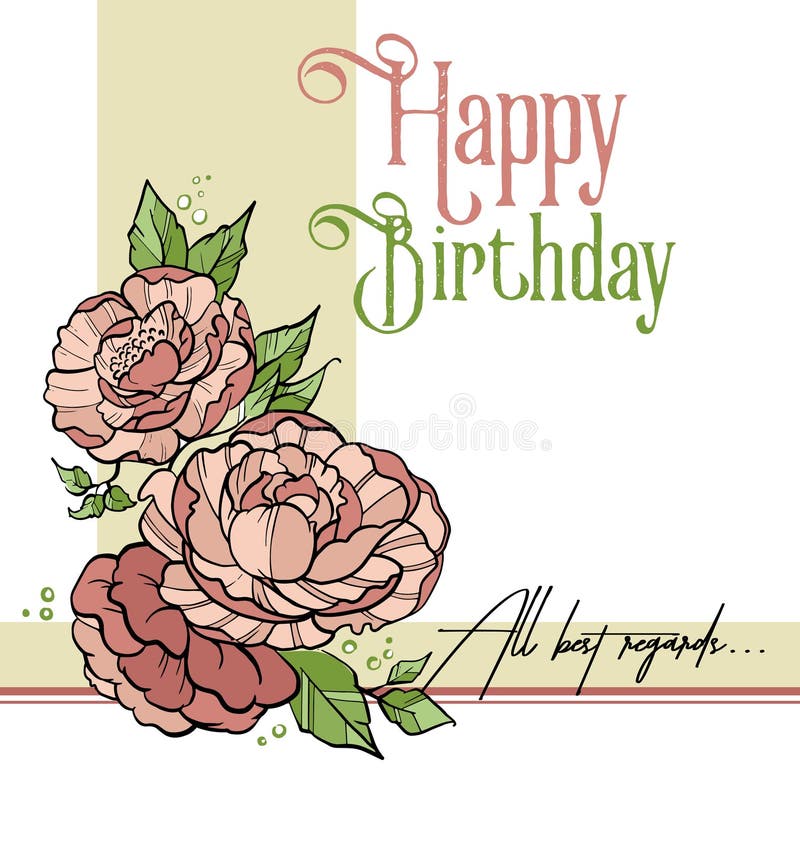 Flycard d'anniversaire illustration stock Flycard d'anniversaire illustration stock