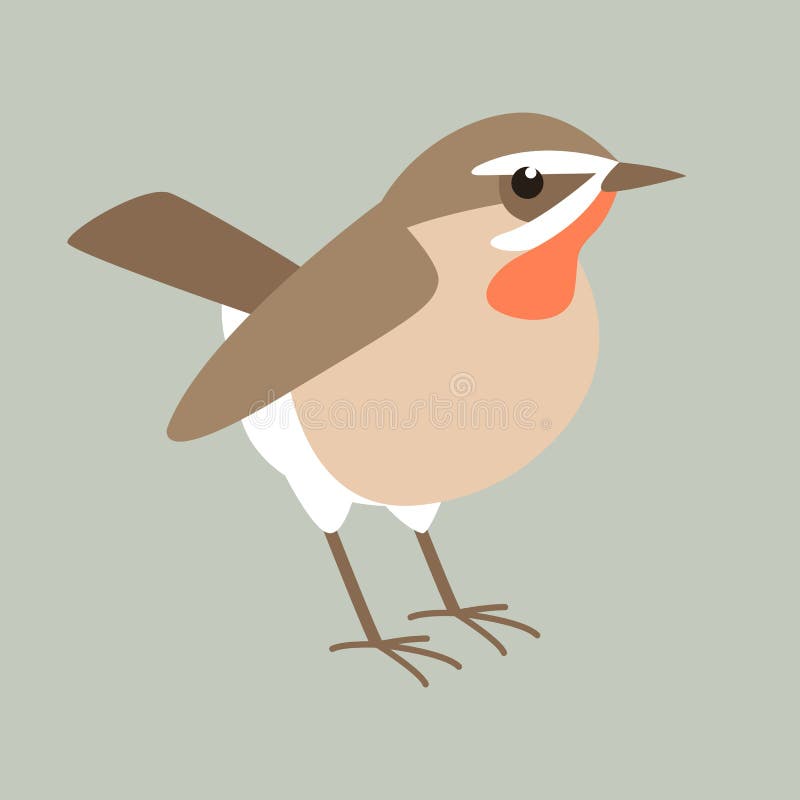 Flycatcher-Vogel flache Vektorseite stock abbildung