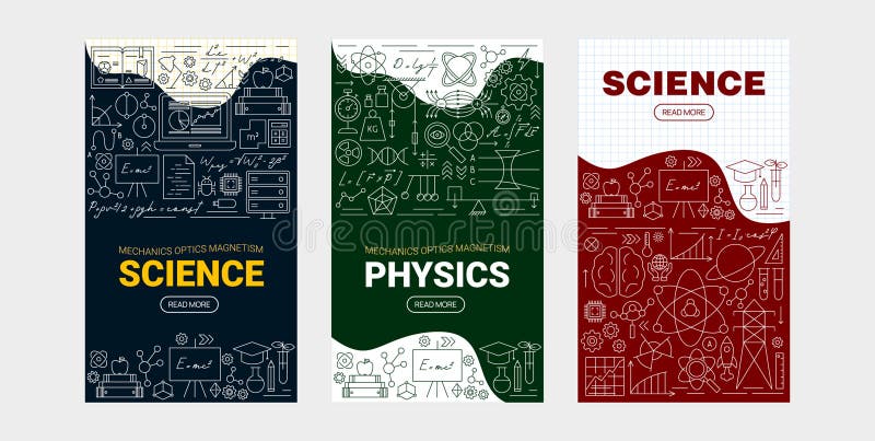 Flyer de Ciência de Física Nuclear ilustração do vetor