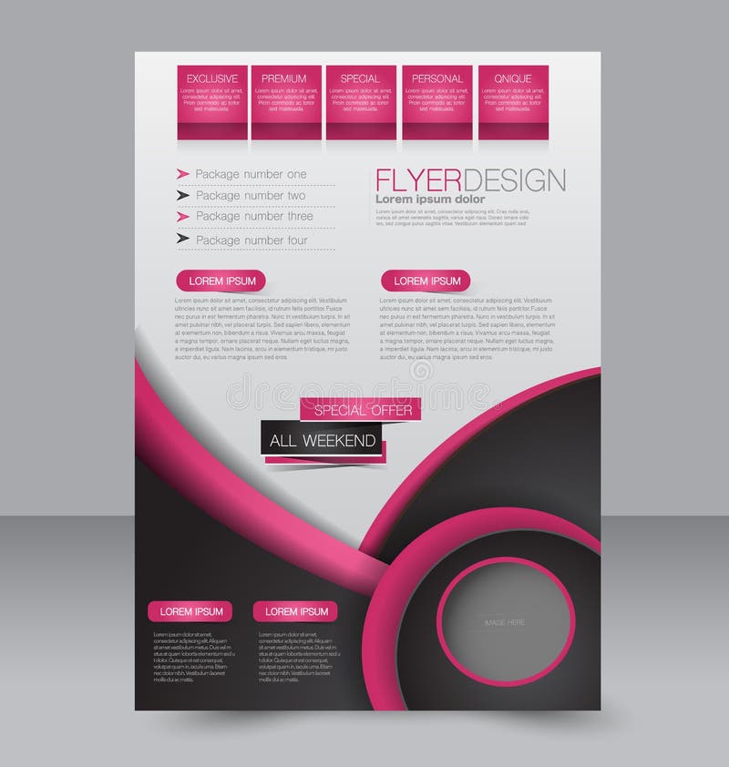 flyer template brochure design a4 business cover stock vector exclusive flyer design