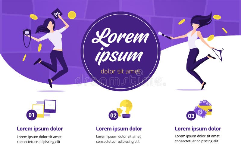 Flyer Vector Illustration Mockup for Beauty Artists Stock Vector