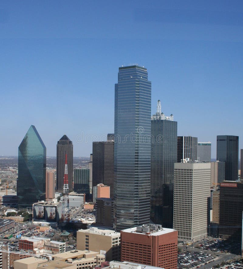 flyg- dallas i stadens centrum sikt royaltyfri foto flyg- dallas i stadens centrum sikt royaltyfri foto