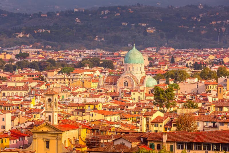 flyg- florence italy sikt arkivfoto flyg- florence italy sikt arkivfoto