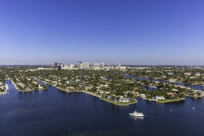 Flyg- Fort Lauderdale, Florida royaltyfri fotografi Flyg- Fort Lauderdale, Florida royaltyfri fotografi