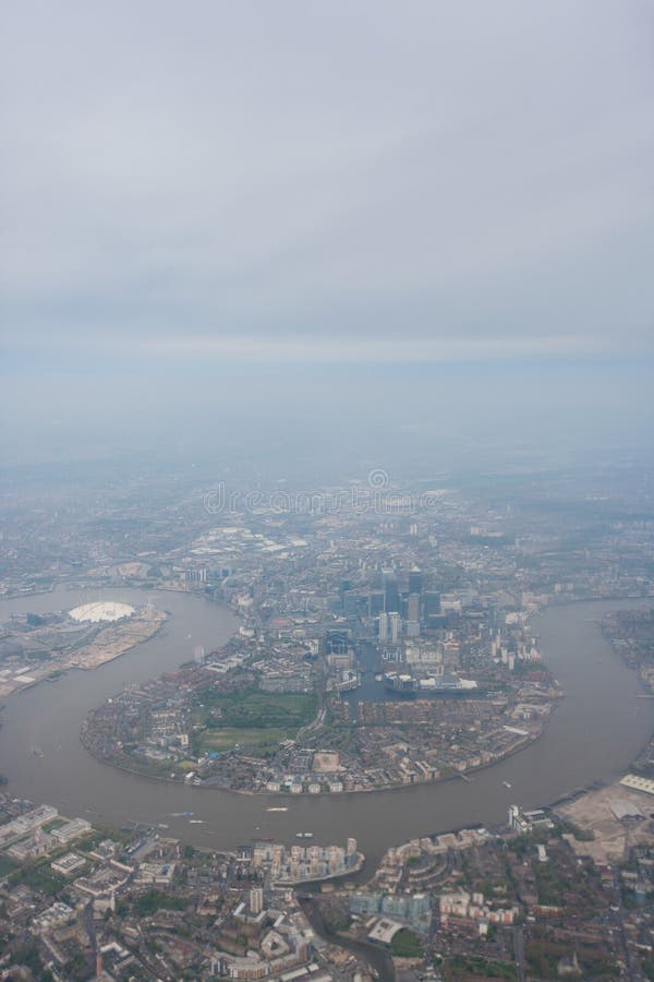 Flyg- sikt av cityscape, London, UK