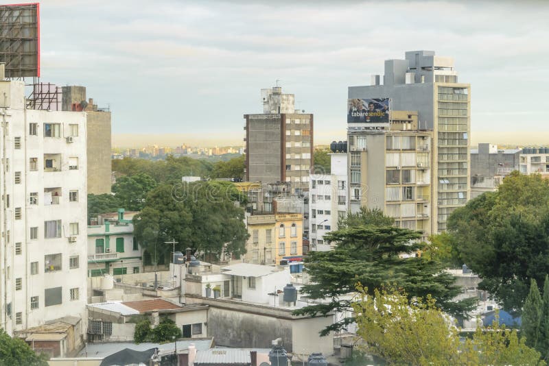 Flyg- sikt av Montevideo från byggnad fotografering för bildbyråer Flyg- sikt av Montevideo från byggnad fotografering för bildbyråer