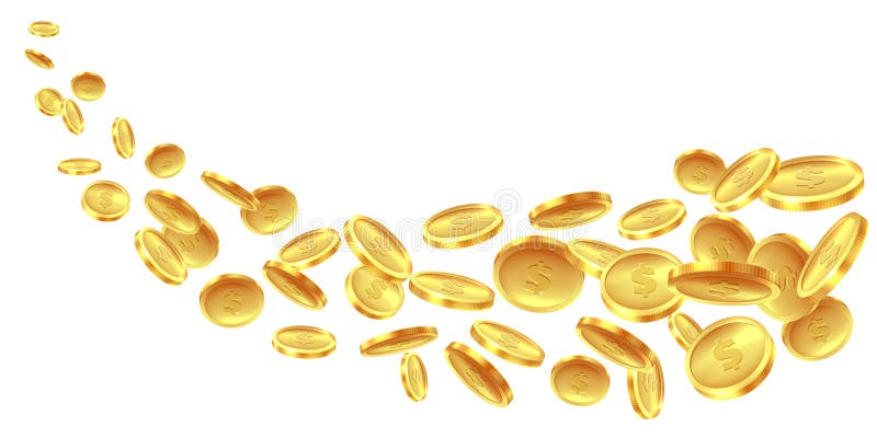 Flyga guld- mynt Realistiskt guld- mynt Många flygamynt, pengar för modig kassa för kasino för segerdollarjackpott gula vektor royaltyfri illustrationer Flyga guld- mynt Realistiskt guld- mynt Många flygamynt, pengar för modig kassa för kasino för segerdollarjackpott gula vektor royaltyfri illustrationer
