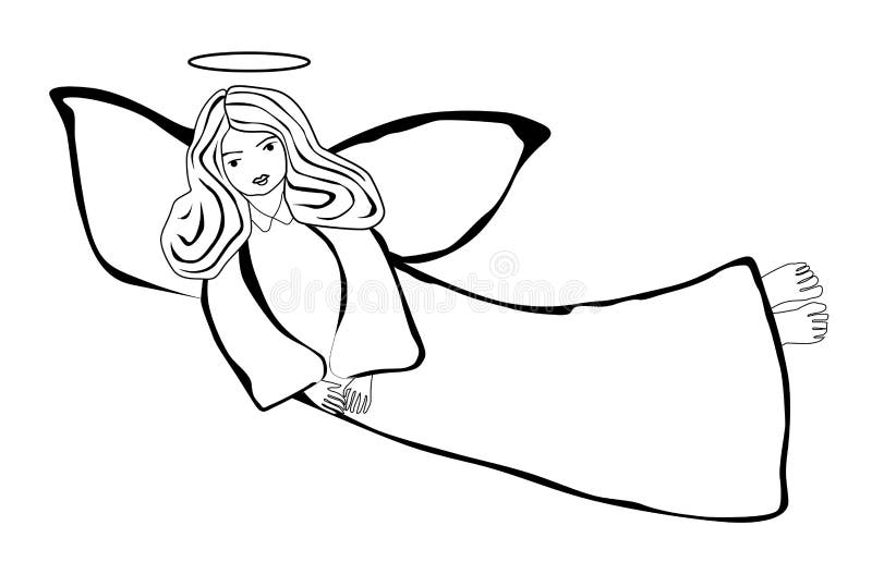 Angel Sketch Illustration 6651848 - Megapixl