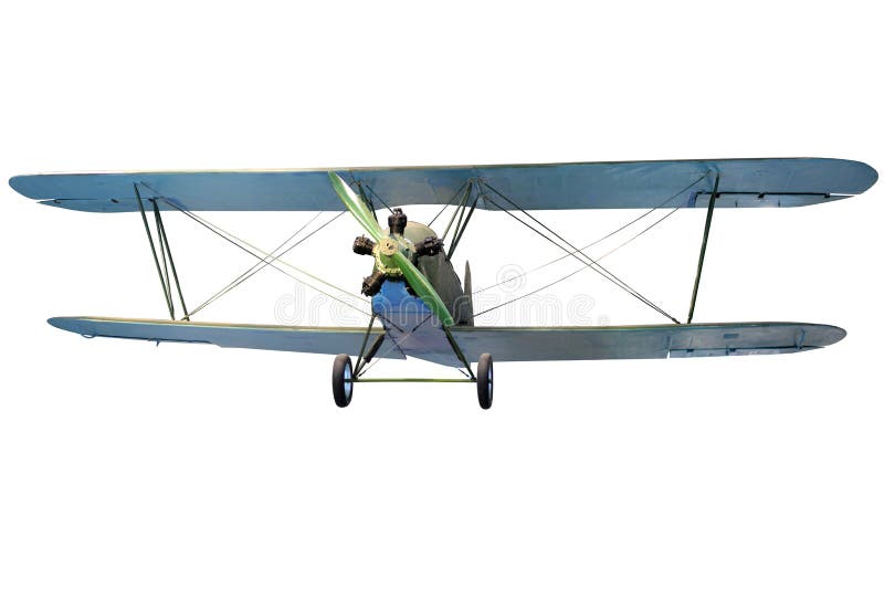 Flying biplane