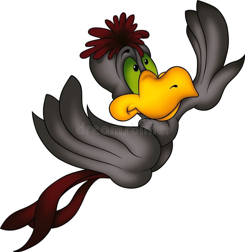 Flying black macaw vector illustration Flying black macaw vector illustration