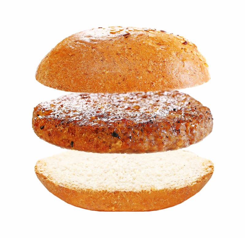 Flying Burger stock photo. Image of isolated, meat, gourmet 27852220