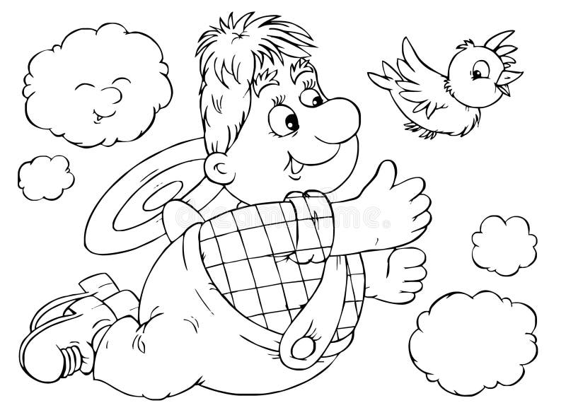 Flying Carlson stock illustration