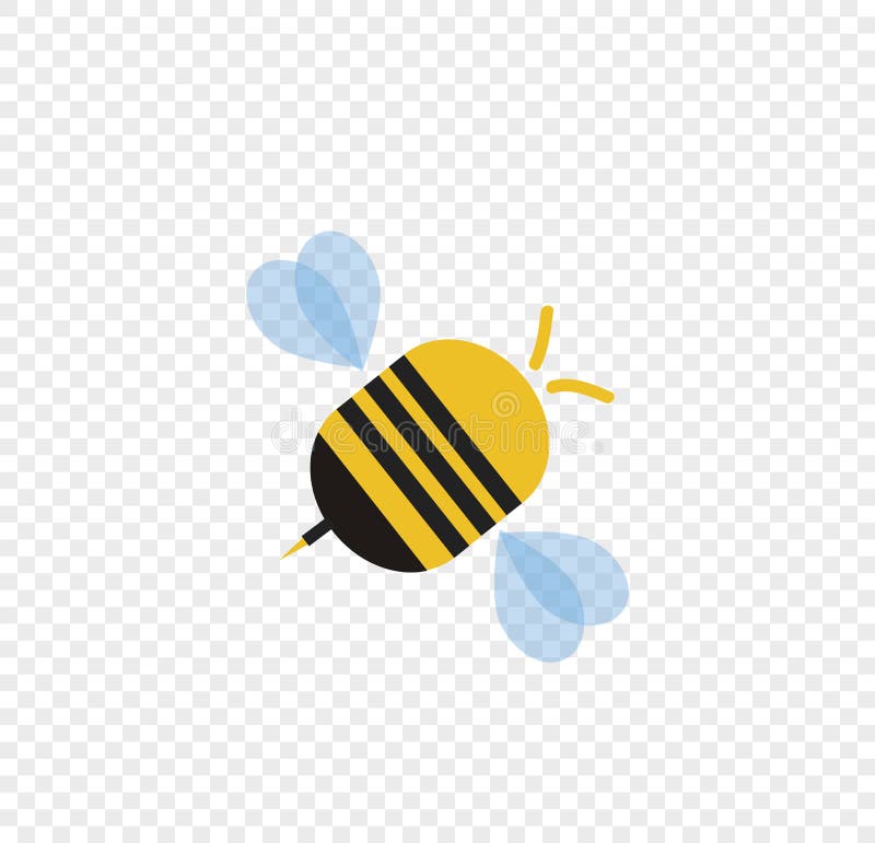 Flying Cartoon Bee Isolated on Transparent Background Stock Vector -  Illustration of cute, embarrassment: 135982488