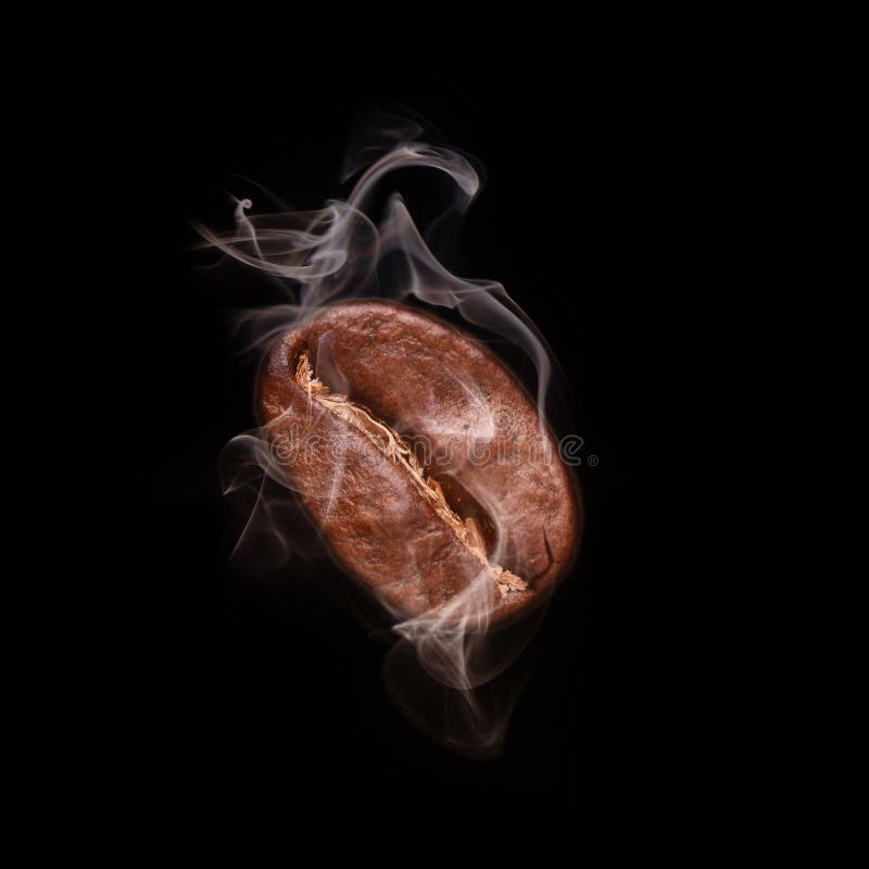 Coffee bean with smoke stock photo. Image of espresso 27471600