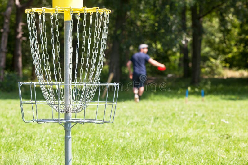 Flying Disc Sport in the Park Stock Image Image of park, position