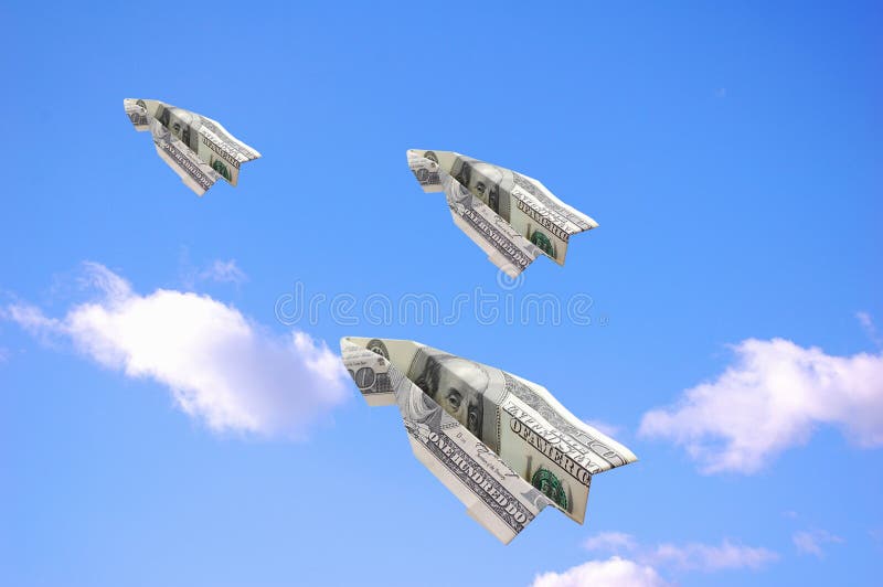 Flying dollars