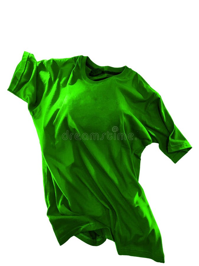 Floating T-Shirt Water Wind Air Blue Green Garment Fabric Clothes