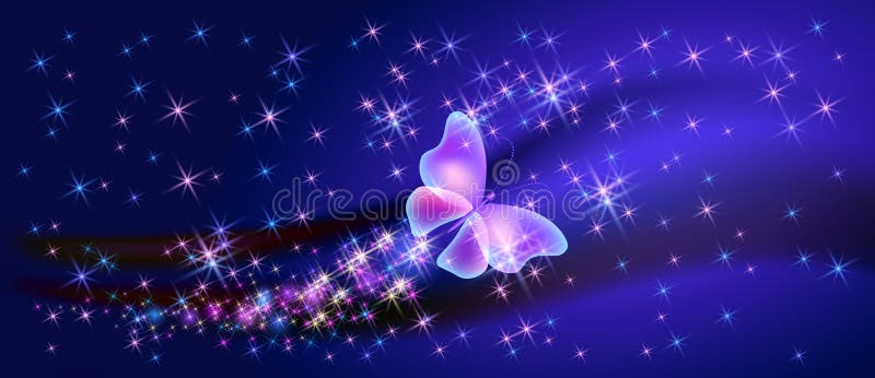 Fantasy Fabulous Butterfly with Mystical Wings and Sparkle Glowing ...