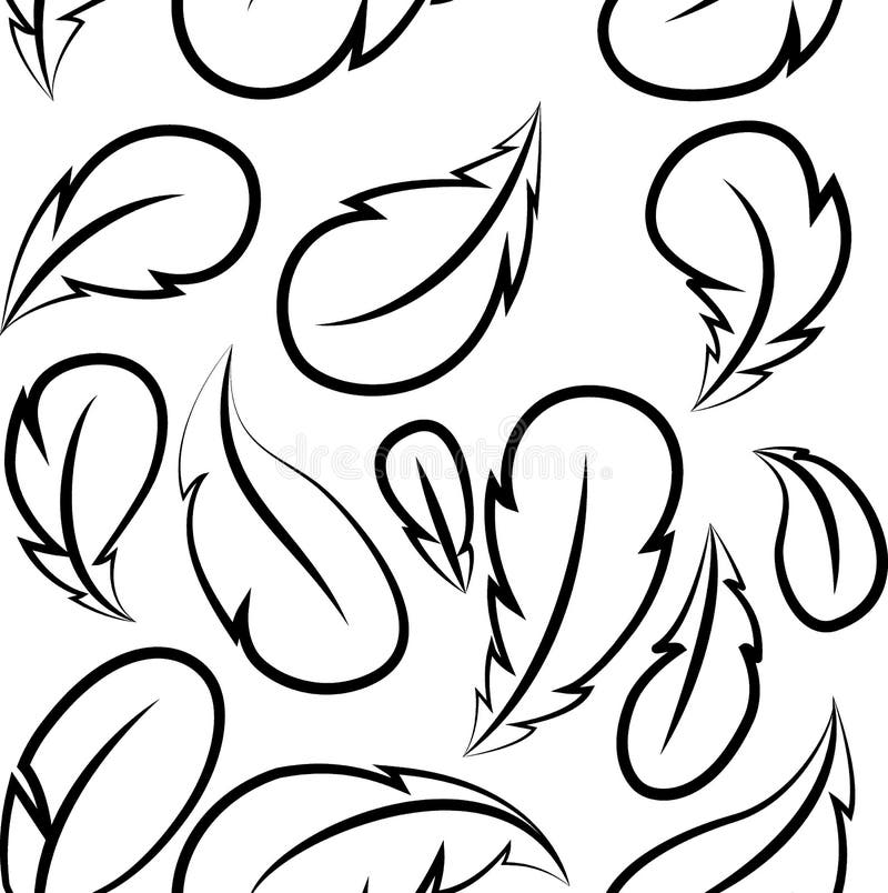 Flying feathers seamless pattern. Vector design template royalty free illustration Flying feathers seamless pattern. Vector design template royalty free illustration
