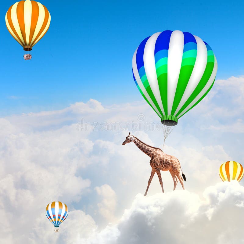 Flying giraffe stock image. Image of healthy, inspiration 41852723
