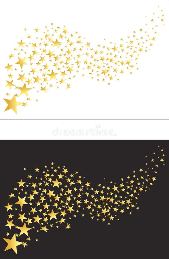Flying golden stars. Vector vector illustration Flying golden stars. Vector vector illustration