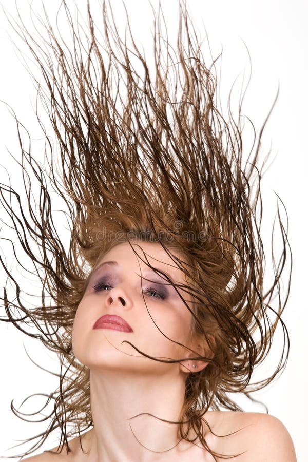 Flying hair stock image. Image of blond, action, hairstyle 10498269