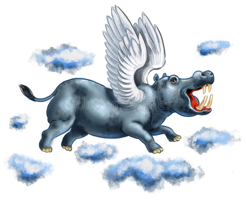 Flying Hippo Stock Illustrations 282 Flying Hippo Stock Illustrations