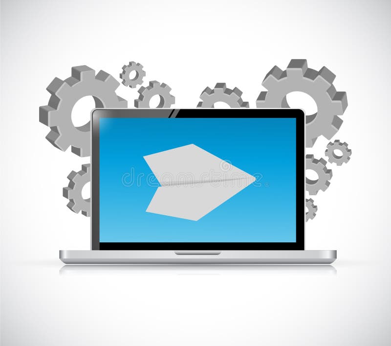 Flying idea start up concept royalty free illustration