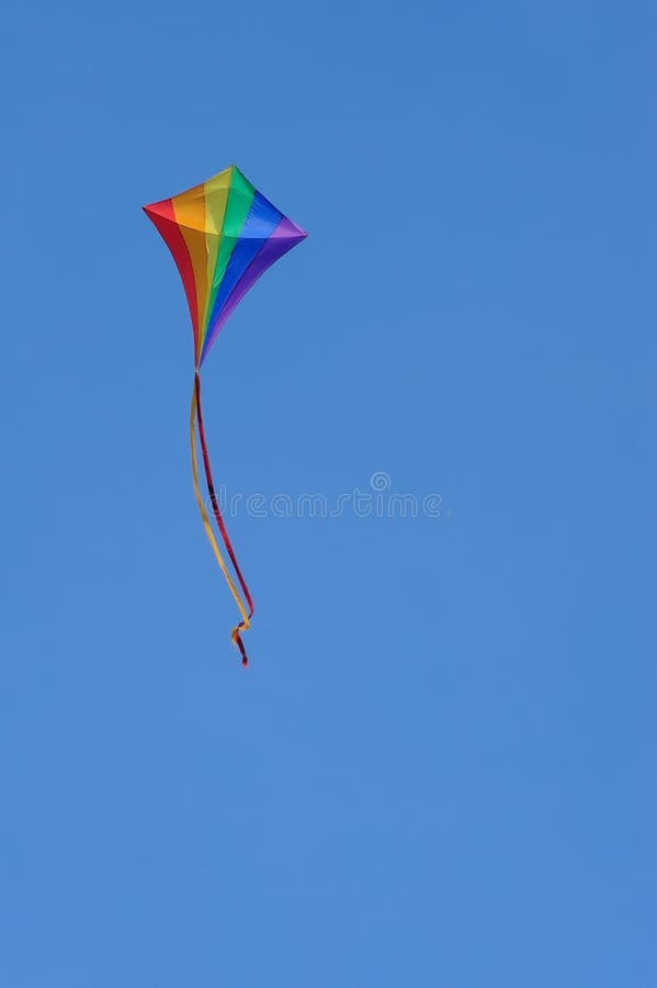 Flying a kite royalty free stock image