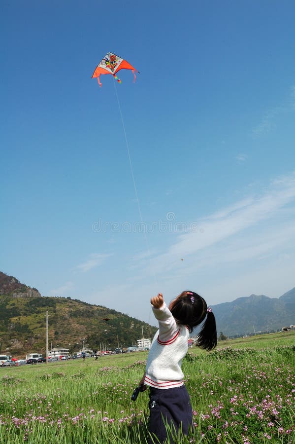 Flying kite stock photo Flying kite stock photo