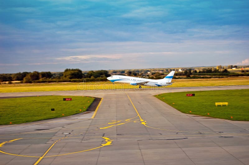 Flyingoff Plane from Airport Stock Photo Image of aviation, transport 23633736