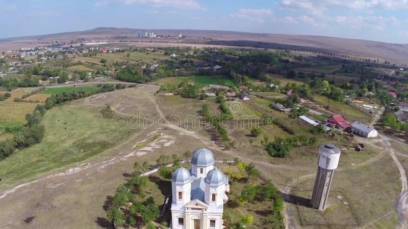 Flying over a small village in Romania