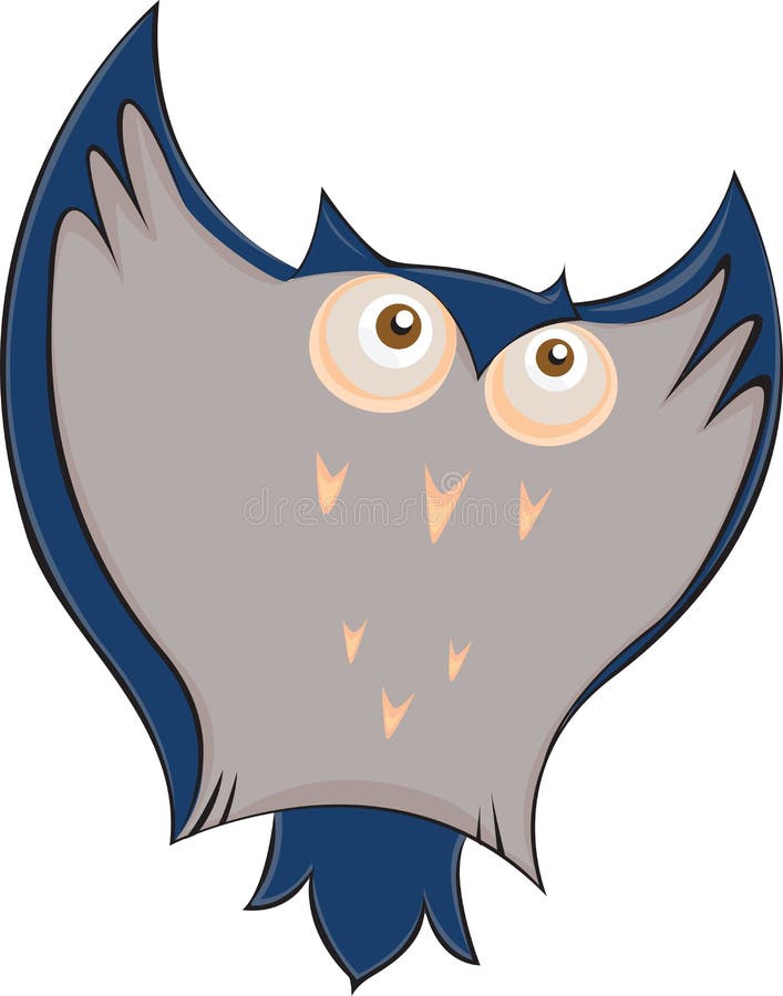 Flying owl stock vector. Illustration of vector, bird - 29254341