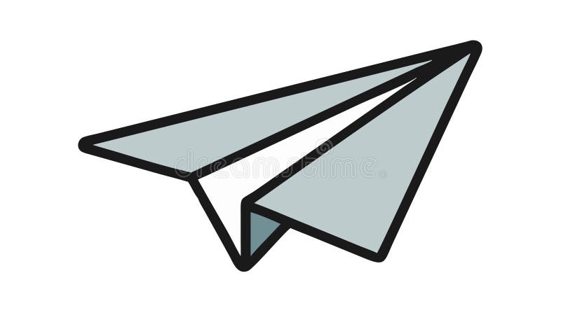 Flying Paper Airplane Icon, Send Message, vector design Generative AI vector illustration