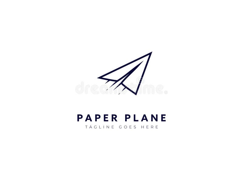 Flying Paper Plane Logo, Fast Flying Paper Plane Icon Stock Vector Illustration of corporate