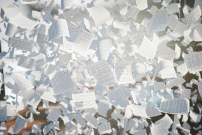 Flying paper sheets royalty free illustration