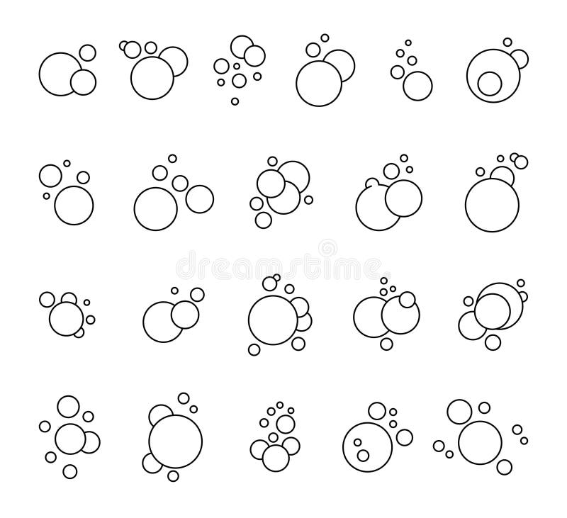 Flying Soap Bubbles Shapes. Coloring Page Stock Vector - Illustration ...