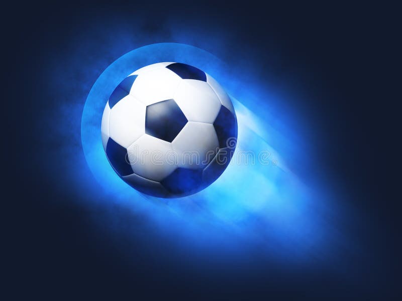 Flying soccer ball stock image. Image of pattern, background 41089423