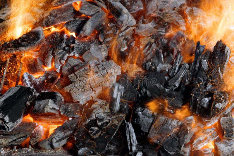Flying Sparks and Glowing Coal Stock Image Image of bonfire, fiery