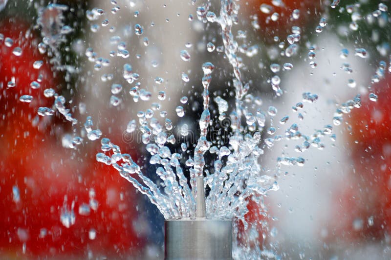 Flying water drops