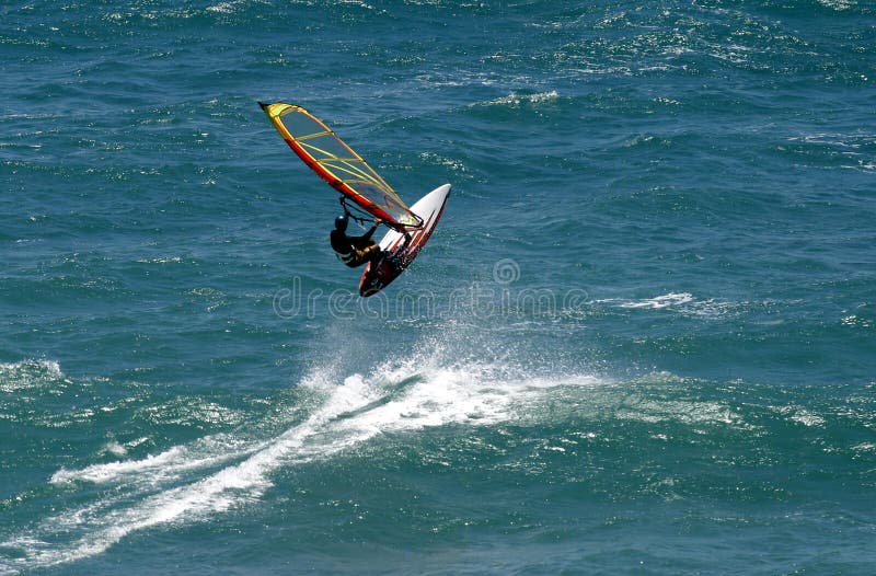 Flying Windsurfer Windsurfing in Hawaii