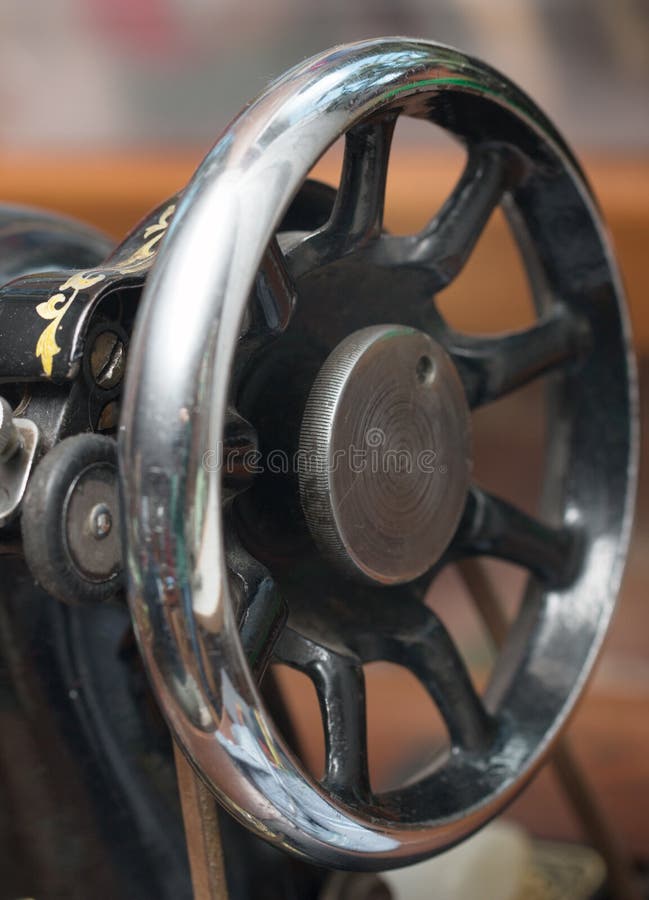 Flywheel Sewing Machine for Sewing Clothes Stock Photo - Image of