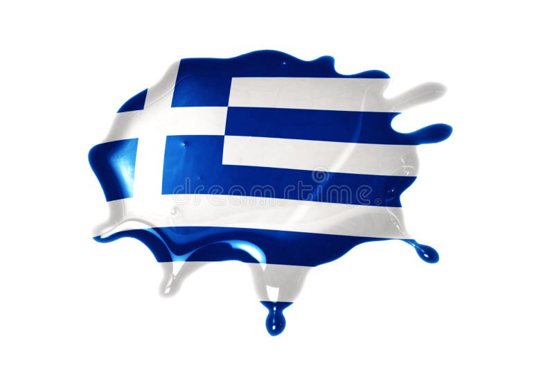 Fläck med nationsflaggan av Grekland
