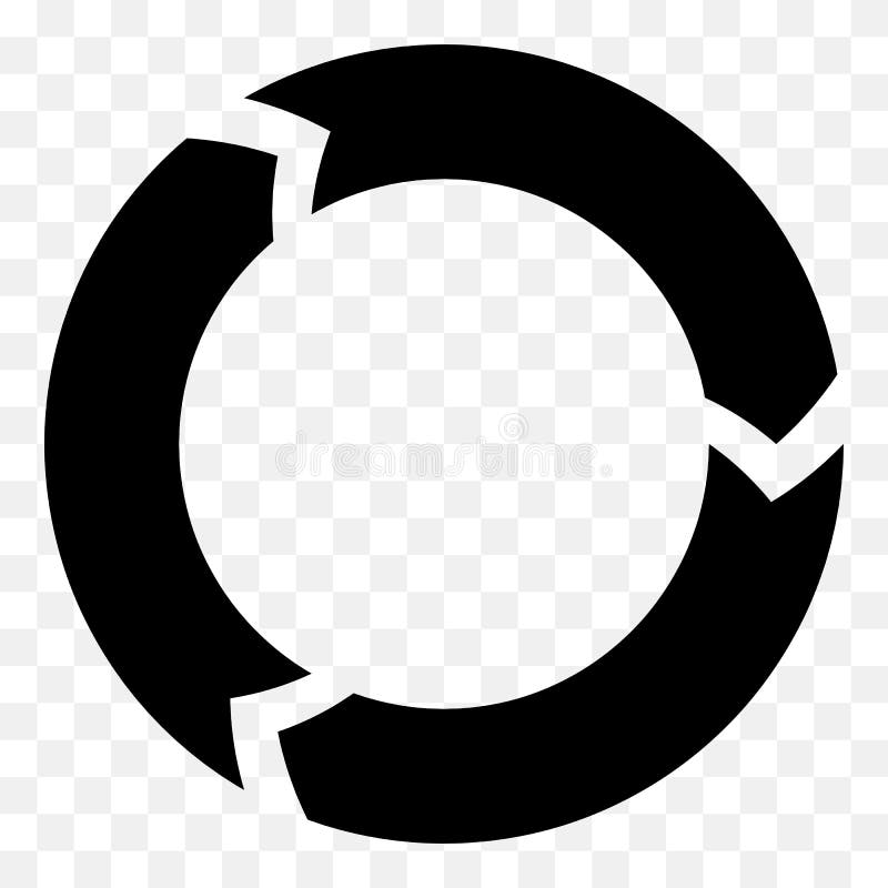 Flèche segmentée de cercle Icône circulaire de flèche Processus, progres, r illustration stock Flèche segmentée de cercle Icône circulaire de flèche Processus, progres, r illustration stock