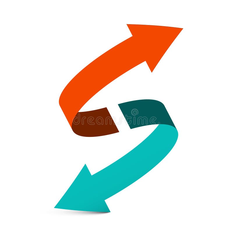 Double Icône De Vecteur De Flèche à Travers Des Flèches Illustration de