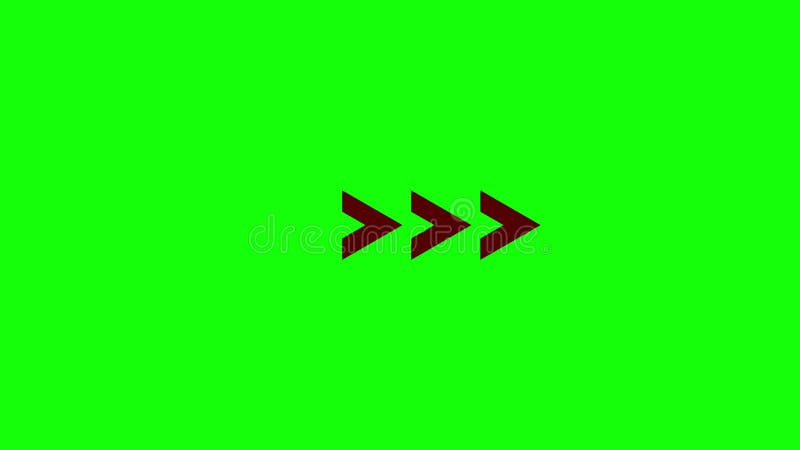 Flèches pointant vers la droite. Variation de l'animation de l'apparence de la direction et du mouvement des flèches. Animation de illustration libre de droits