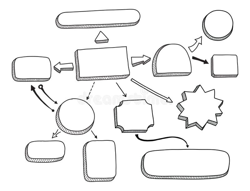 Flödesdiagramvektorillustration stock illustrationer Flödesdiagramvektorillustration stock illustrationer